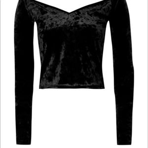 Velvet black top